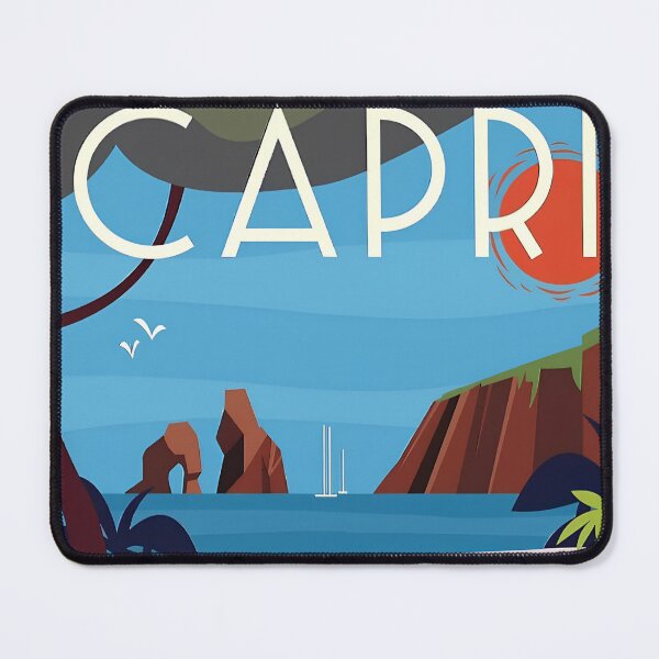 Item preview, Capri Italia Travel Poster | Vintage Italian Coastal Wall Art | Retro Capri Print designed and sold by neildoch.