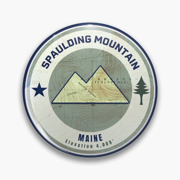 Item preview, Maine Mountain Map Peaks - Spaulding Mountain designed and sold by Willz Designz.