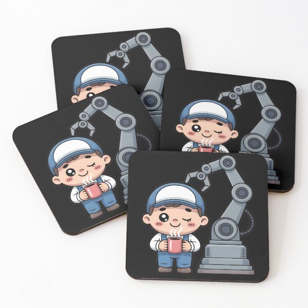 Item preview, Robotics Mechanic Drinking Coffee designed and sold by BastiLoom.