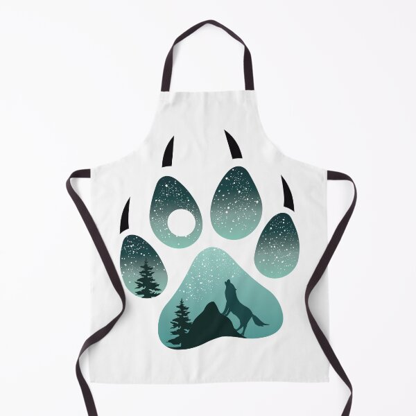 Item preview, Wolf Paw with Starry night and a wolf howling at the full moon. designed and sold by MagnoliaLake.