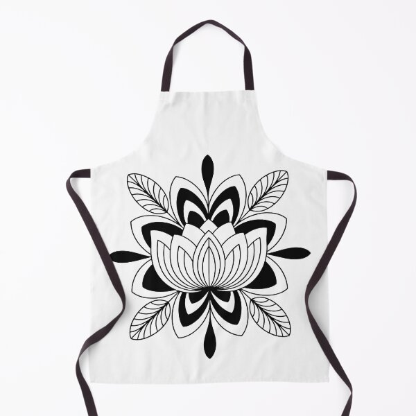 Item preview, Minimalist Black & White Floral Mandala Poster – Modern Lotus Wall Art designed and sold by paulo silveira.