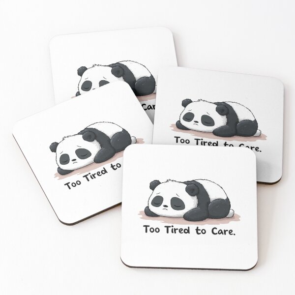 Item preview, Funny Meme - Too Tired to Care Panda designed and sold by hamishby.