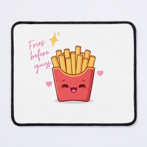 Item preview, Cute French Fries Cartoon – Funny Saying “Fries Before Guys” Design designed and sold by Mewiii.
