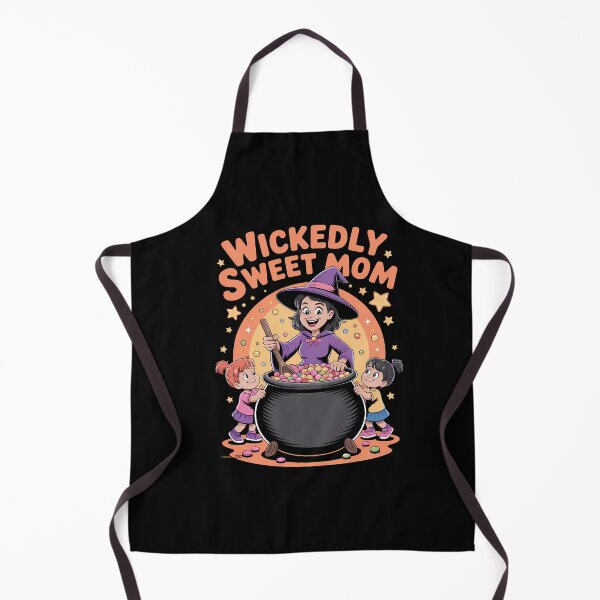 Item preview, WICKEDLY SWEET MOM” witch stirring candy with two kids - Wholesome Witch Halloween Family Magic designed and sold by Taans-Creation.