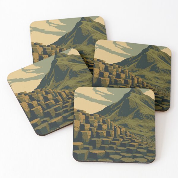 Item preview,  Giant's Causeway Vintage Illustration – Northern Ireland Basalt Rock Formation designed and sold by ColorTherapy.