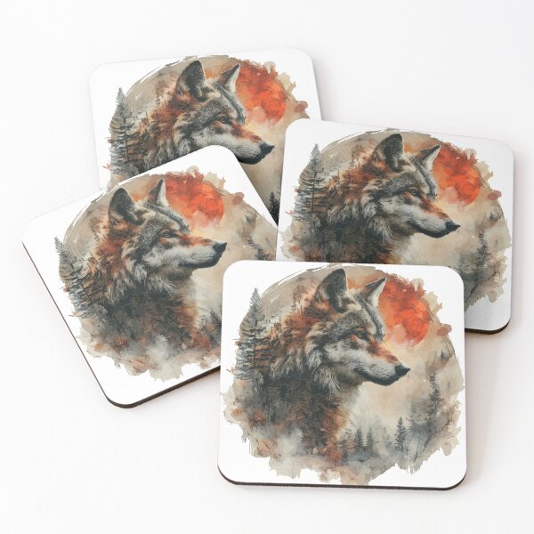 Item preview, Lone Wolf Under Blood Moon Forest designed and sold by Daagath.