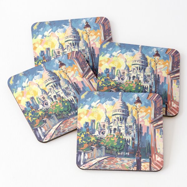 Item preview, Montmartre at Night – Sacré-Cœur Paris Travel Poster designed and sold by CARRAANN.