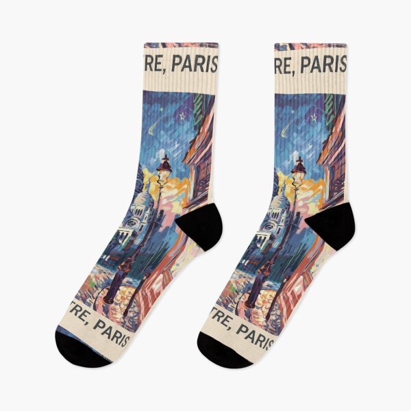 Item preview, Montmartre at Night – Sacré-Cœur Paris Travel Poster designed and sold by CARRAANN.