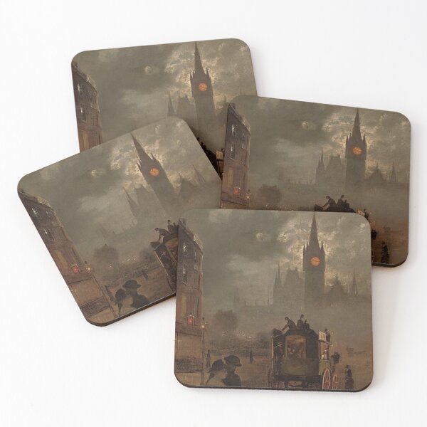 Item preview, English School 19th Century St. Pancras at night designed and sold by Vintage Designs +.