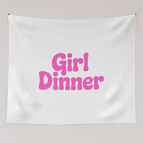 Item preview, Girl Dinner! Pink Girly Quote designed and sold by PMCreative.