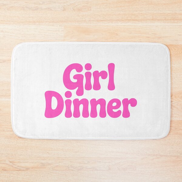 Item preview, Girl Dinner! Pink Girly Quote designed and sold by PMCreative.