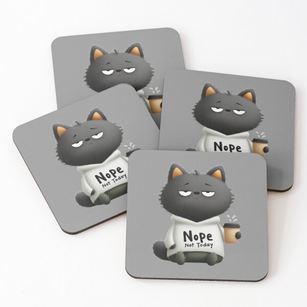 Item preview, Nope Not Today Cat, Funny Cat designed and sold by Sleepy Cat Design.