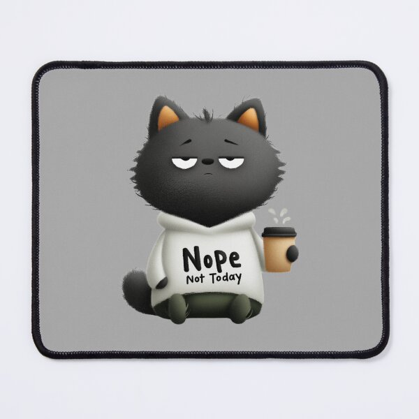 Item preview, Nope Not Today Cat, Funny Cat designed and sold by Sleepy Cat Design.