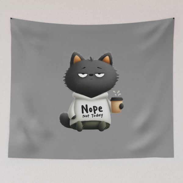 Item preview, Nope Not Today Cat, Funny Cat designed and sold by Sleepy Cat Design.