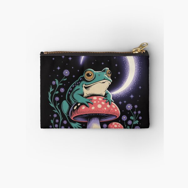 Item preview, Big-Eyed Frog Under the Moon – Fantasy Art designed and sold by FusiTink.