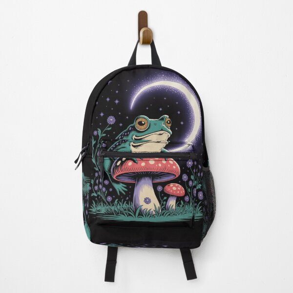 Item preview, Big-Eyed Frog Under the Moon – Fantasy Art designed and sold by FusiTink.
