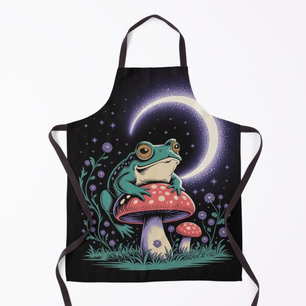 Item preview, Big-Eyed Frog Under the Moon – Fantasy Art designed and sold by FusiTink.