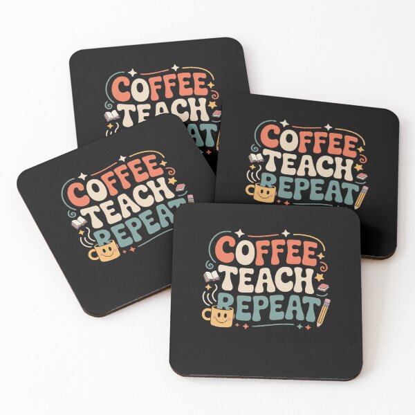 Item preview, Coffee Teach Repeat Teacher designed and sold by Mateusz Majcherek.