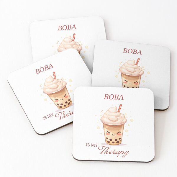 Item preview, Boba Cartoon – Funny Saying “Boba is my Therapy” Design designed and sold by Mewiii.