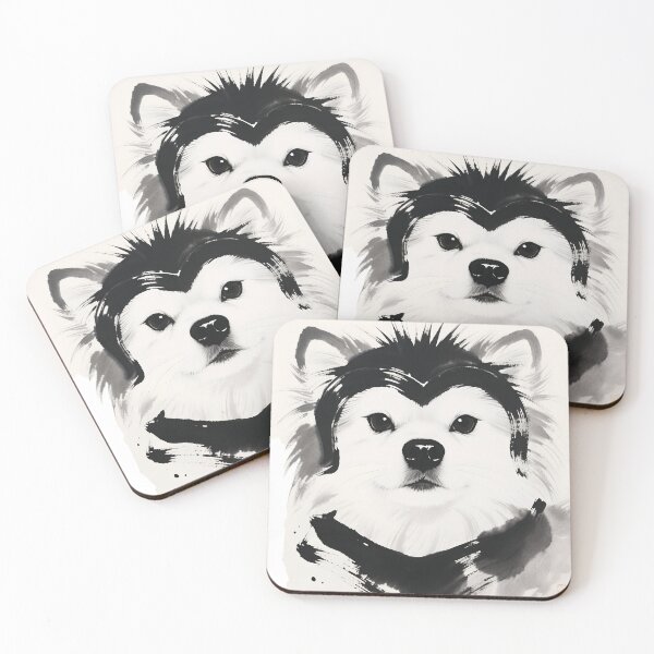 Item preview, Primer plano de una pintura con tinta de Pomerania designed and sold by forget45studio.