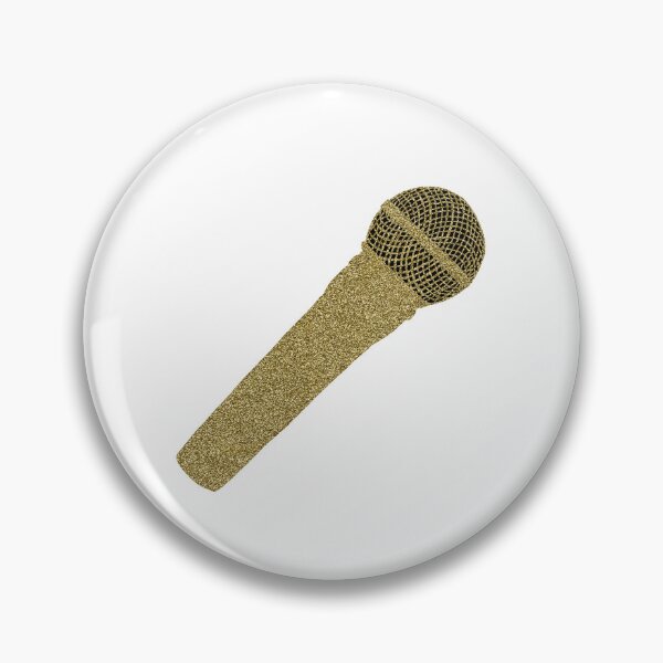 Item preview, Gold glitter Microphone | Singing | Gifts for Music lovers | Karaoke designed and sold by Lindsay Marie Patterns.
