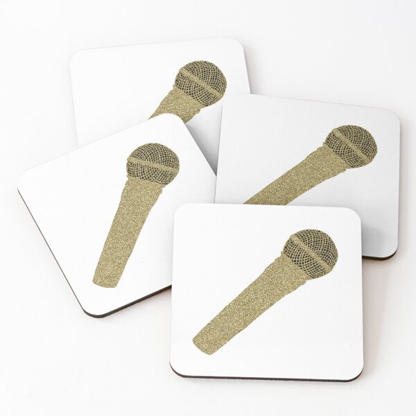 Item preview, Gold glitter Microphone | Singing | Gifts for Music lovers | Karaoke designed and sold by Lindsay Marie Patterns.