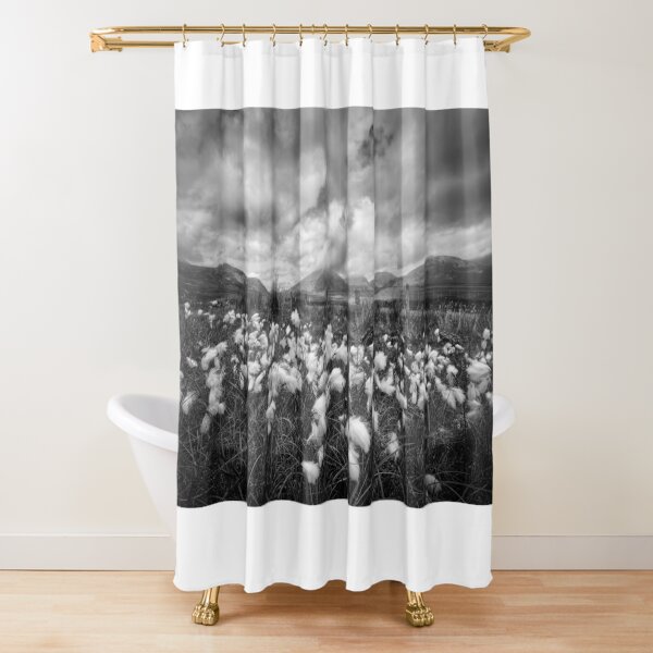 Mournes Bog Cotton Shower Curtain