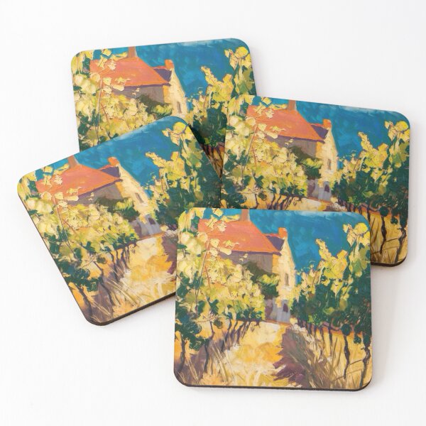 Item preview, Vibrant Vineyard Path in Provence – French Countryside Impressionist Landscape designed and sold by CARRAANN.