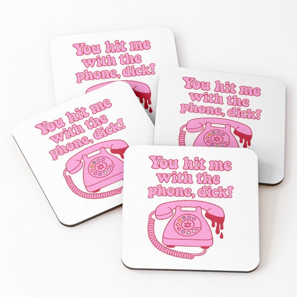 Item preview, You Hit Me With the Phone, Dick – Retro Horror - Scream Movie Quote designed and sold by jenelectra.