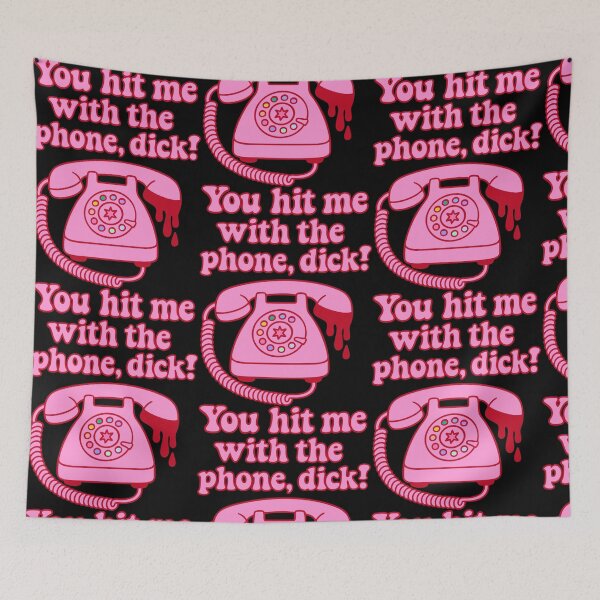 Item preview, You Hit Me With the Phone, Dick – Retro Horror - Scream Movie Quote designed and sold by jenelectra.