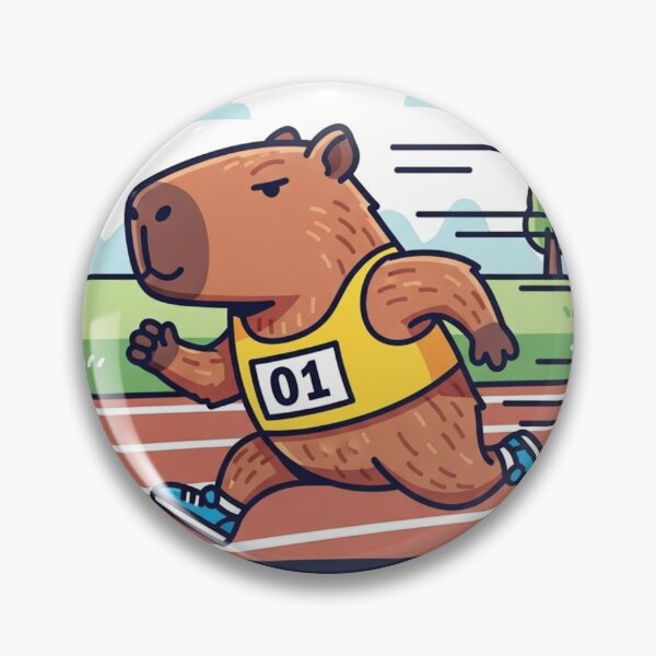 Item preview, Capybara runner - a fit capybara runs fast. designed and sold by Furrly.