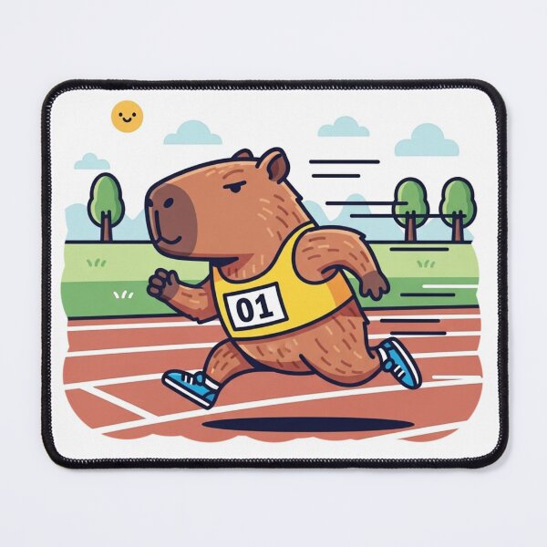 Item preview, Capybara runner - a fit capybara runs fast. designed and sold by Furrly.