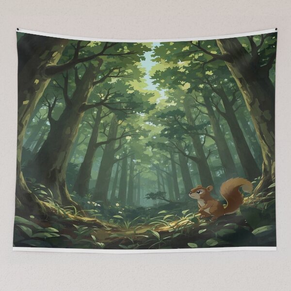 Item preview, Little Squirrel’s First Glimpse of the Forest designed and sold by DreamistStore.