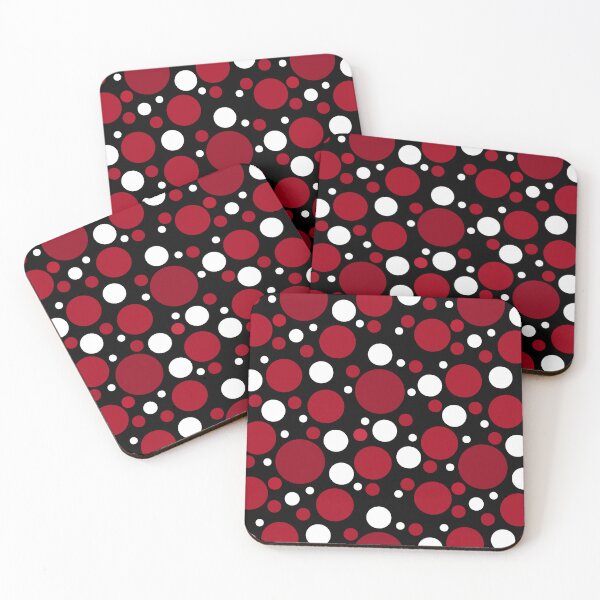 Item preview, Abstract Random Red and White Polka Dots  designed and sold by POLKAIWERX.