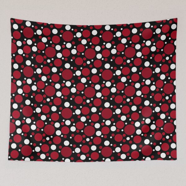 Item preview, Abstract Random Red and White Polka Dots  designed and sold by POLKAIWERX.
