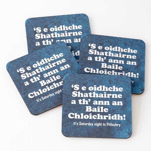 Item preview, It's Saturday night in Pitlochry | ‘S e Oidhche Shathairne a th’ ann an Baile Chloichridh! (Scottish Gaelic translation)  designed and sold by Mamaidh Made.