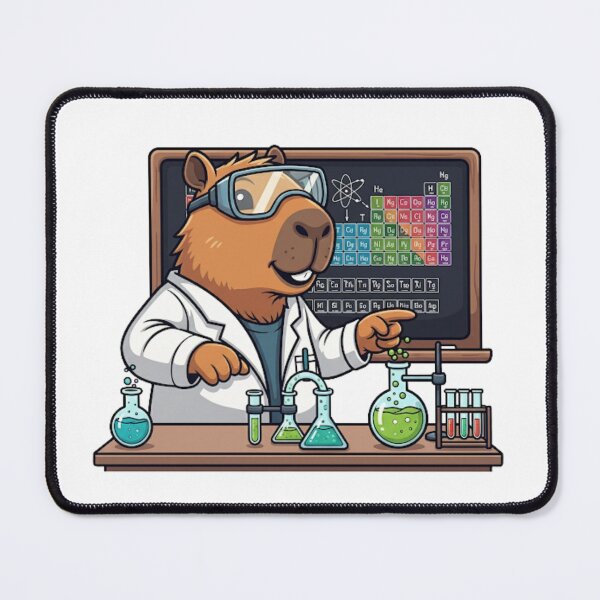 Item preview, A capybara teaching chemistry at a school or university. designed and sold by Furrly.