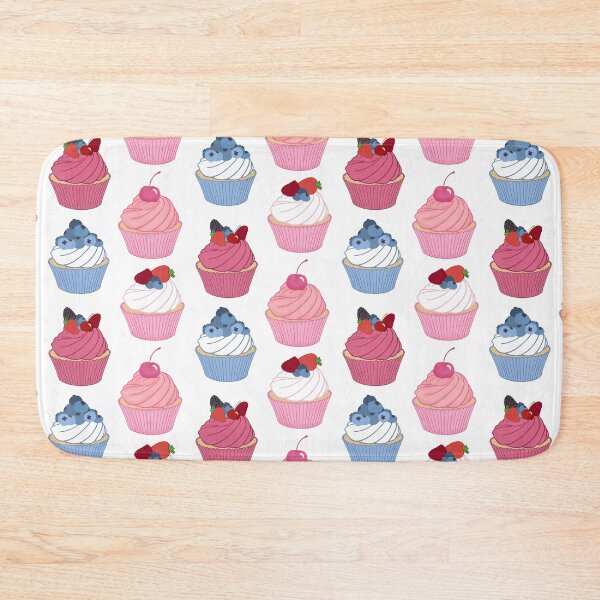 Item preview, Cupcake flavoured pattern | Cherry, Strawberry, Blueberry and Raspberry Fancy Cupcakes designed and sold by Lindsay Marie Patterns.