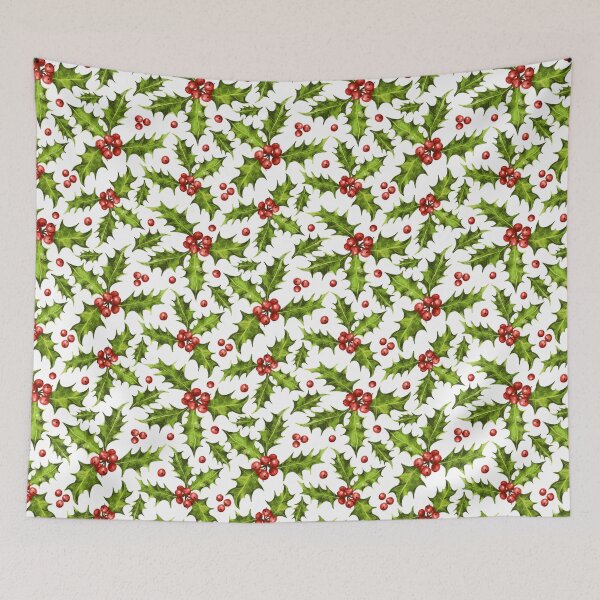 Item preview, Christmas Holly Pattern designed and sold by SarahWhittle.