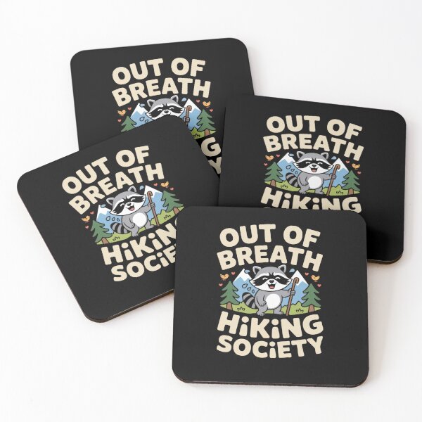 Item preview, Out of Breath Hiking Society Funny Raccoon designed and sold by Mateusz Majcherek.