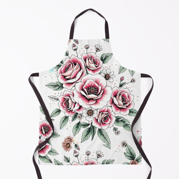 Item preview,  Pastel Red Green Floral Seamless Pattern | Hand Drawn Roses and | Aesthetic Watercolor Botanical Design designed and sold by teesprinkle.
