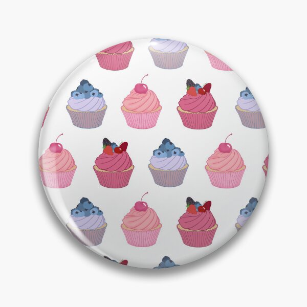 Artikelvorschau, Cupcake-Muster | Ausgefallene Cupcakes mit Kirschen, Erdbeeren, Blaubeeren und Himbeeren entworfen und verkauft von Lindsay Marie Patterns.