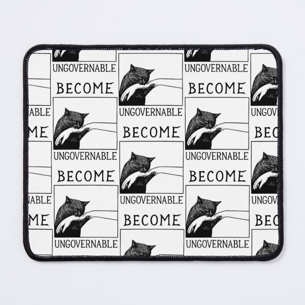 Item preview, Become Ungovernable - Black Cat Biting Hand Funny Meme designed and sold by KRISTYBONZD.