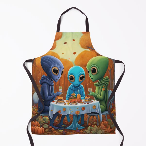 Item preview, Alien's wearing Hoodies having a romantic dinner on in the middle of a forest during autumn designed and sold by Colin Bentham.