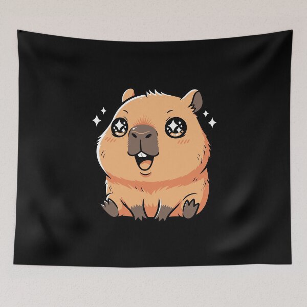 Item preview, Cute Funny Capybara – Kawaii Chibi Animal Character designed and sold by StudioJohan.