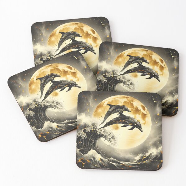 Item preview, Charcoal Dolphins, Ai Generated Art  designed and sold by ACC .