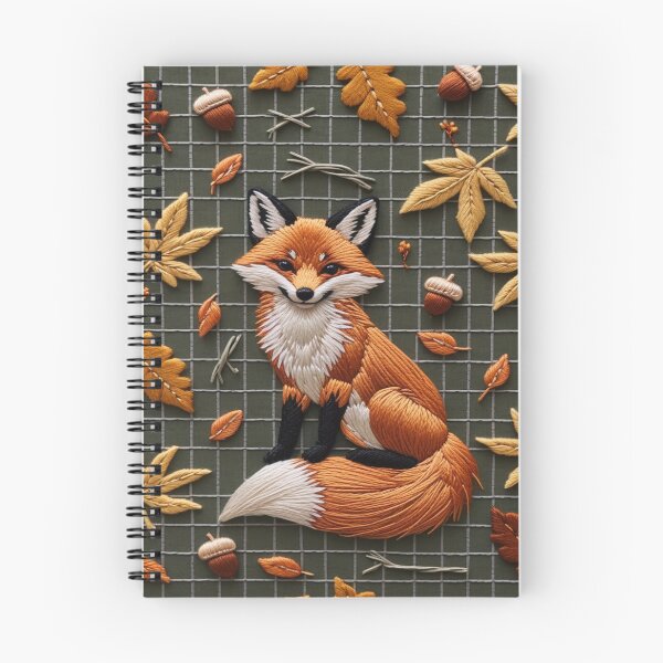 Item preview, Fox pattern embroidered with threads designed and sold by saly55887.
