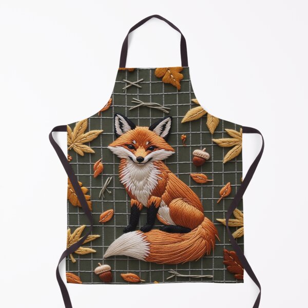 Item preview, Fox pattern embroidered with threads designed and sold by saly55887.
