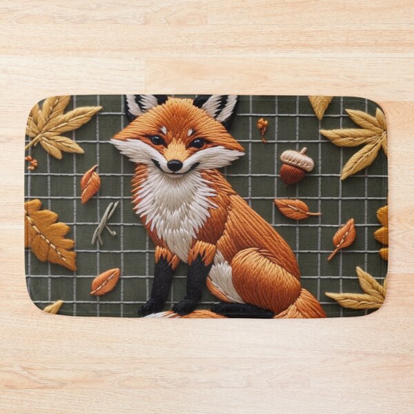 Item preview, Fox pattern embroidered with threads designed and sold by saly55887.
