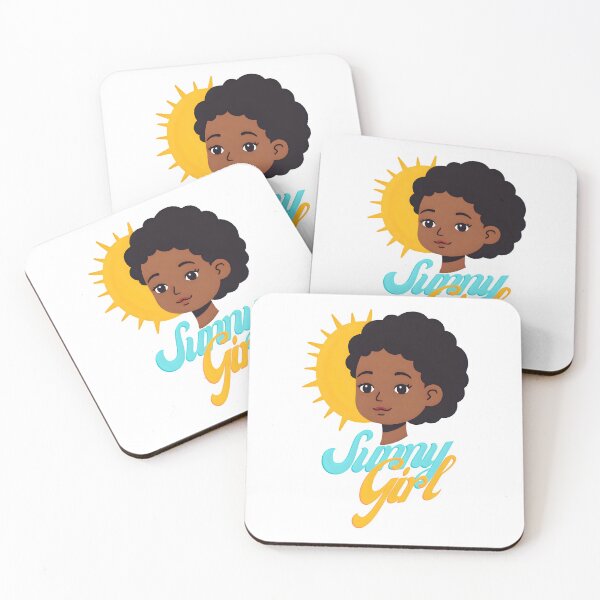 Item preview, Sunny Girl – Black Anime Girl with Afro & Radiant Vibes designed and sold by OsasChild.